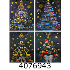 Пакет новорічний подарунковий 31*40*12см мікс 4 (12/360) 4171-1L