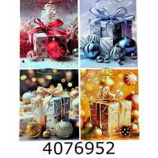 Пакет новорічний подарунковий 31*40*12см мікс 4 (12/360) 4-72B Пакет новорічний подарунковий 31*40*12см мікс 4 (12/360) 4-72B