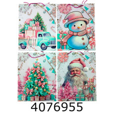 Пакет новорічний подарунковий 31*40*12см мікс 4 (12/360) 6135-3L
