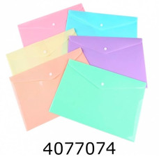 Папка конверт на кнопці Е65 Optima 180мкм асорті (10) O31359