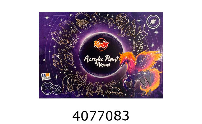 Фарби акрил. RUDIX 12+12*20 мл (4) 851204