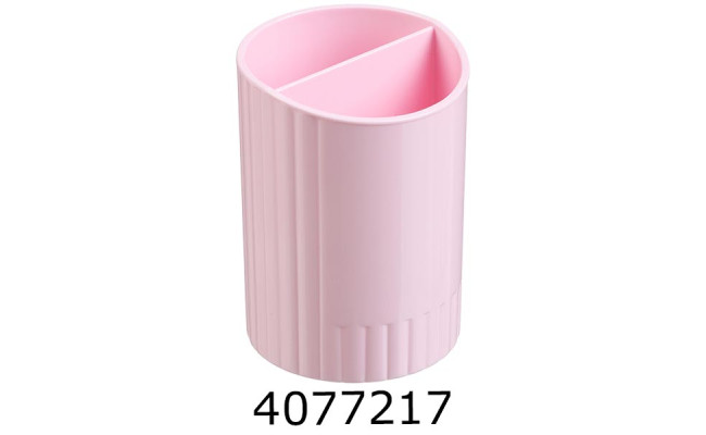 Стакан для ручок Buromax на 2 відд. пластик рожевий PASTEL (12) BM.6350-10