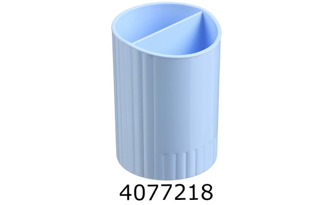 Стакан для ручок Buromax на 2 відд. пластик блакитний PASTEL (12) BM.6350-14