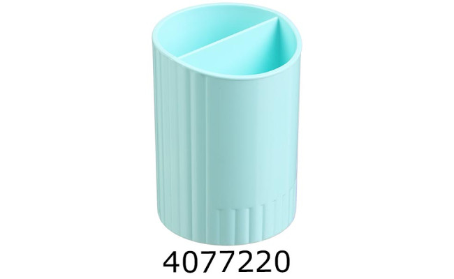 Стакан для ручок Buromax на 2 відд. пластик м`ятний PASTEL (12) BM.6350-38