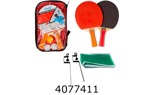 Тенісні ракетки 2шт + 3 мяча +сітка сумка 09cм (50) BT-PPS-0066