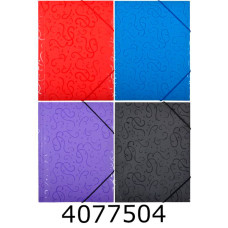 Папка на гумках пластик А4 візерунок асорті (12) 4161