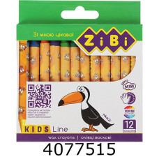Олівці кольор. воскові ZiBi 12шт. (24) ZB.2481