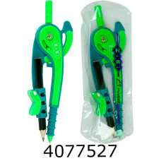 Циркуль ZiBi пласт. зі шкалою в блістері зелено-салатовий (48) ZB.5396-04