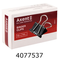Біндер 15мм Axent чорні ціна за 12шт. (12/48) 4408-A