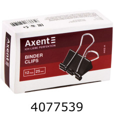Біндер 25мм Axent чорні ціна за 12шт. (12/120) 4402-A