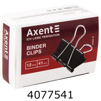 Біндер 41мм Axent чорні ціна за 12шт. (120) 4404-A Біндер 41мм Axent чорні ціна за 12шт. (120) 4404-A