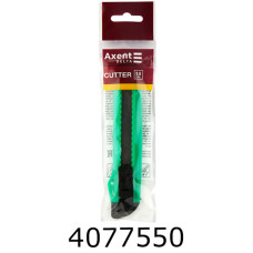 Ніж канц. 18мм AXENT мех фіксатор зелений (12) D6526 Ніж канц. 18мм AXENT мех фіксатор зелений (12) D6526