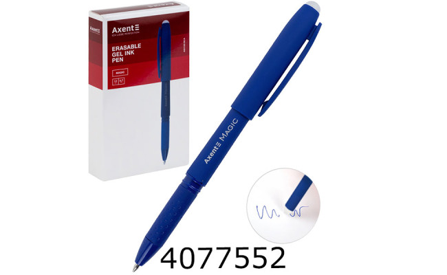 Ручка пише-стирає Axent Magic синя 05мм (12/144) AG1123-02-A