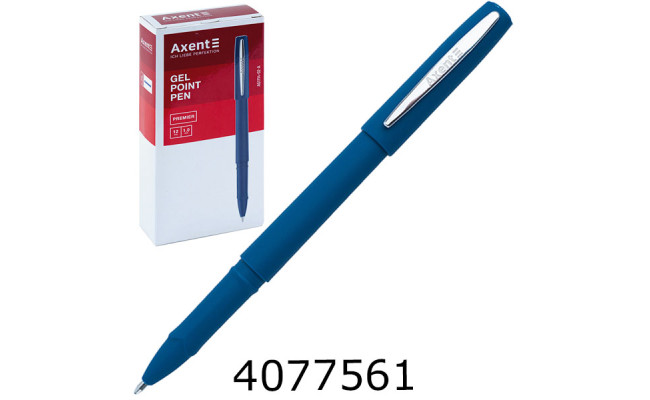 Ручка гелева Axent Premier синя 05мм (12) AG1114-02-A