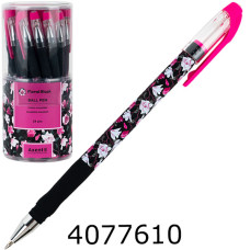 Ручка кульк. Axent Floral Blac синя  (24) AB1049-44-A