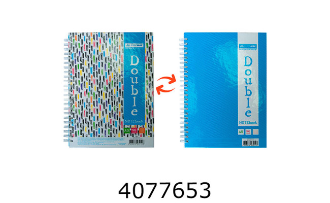 Блокнот на спір. збоку А5 96 арк. тв. лам. картон. обкл. кл. BUROMAX 