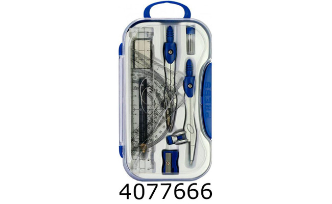 Готовальня 8 предм. в кейсі синя (12/144) MX81427