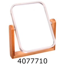 Дзеркало настільне біле 14*16 см  (6) 1-214406