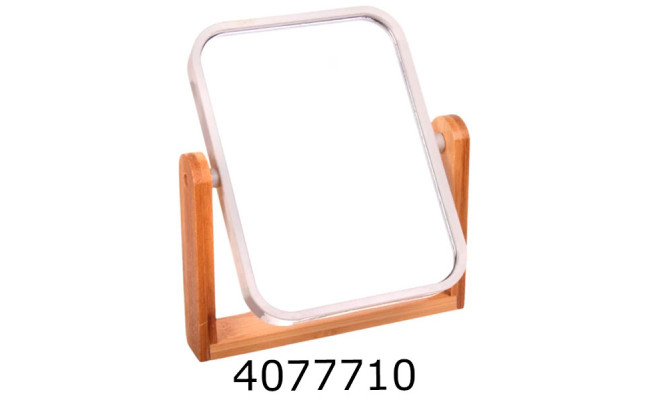 Дзеркало настільне біле 14*16 см  (6) 1-214406