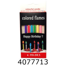 Набір свічки в торт 6 шт