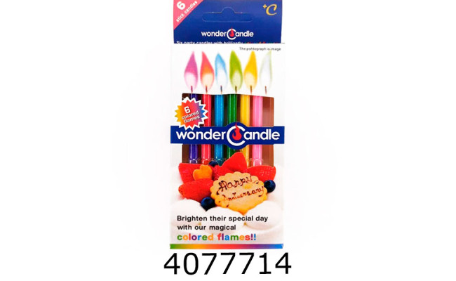 Набір свічки в торт 6 шт