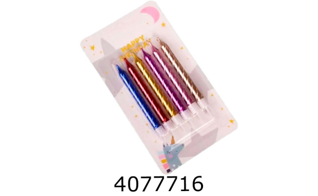 Набір свічки в торт 6 шт