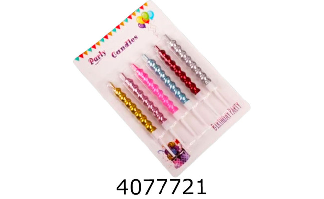 Набір свічки в торт 6 шт