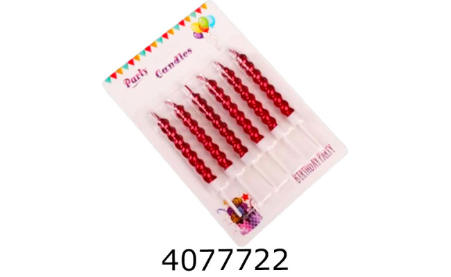 Набір свічки в торт 6 шт