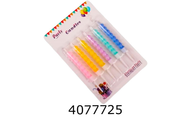 Набір свічки в торт 6 шт