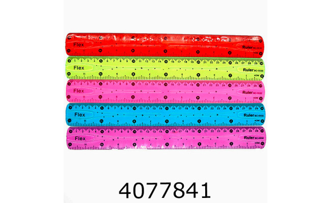 Лінійка пласт. 30см Josef Otten силіконова мікс 4 (24) 110432_30