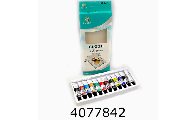 Фарби для текстилю Dozen 12 кол.*6мл.  (12) 0674DSCN