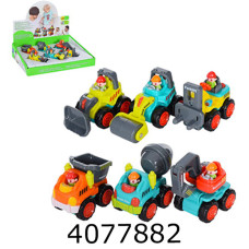 Будтехніка HOLA в дисплеї. рухомі деталі  6 видів 8см ціна за 6шт (12) 3116C-HL