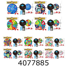 Дартс на липучці в кульку. м*ячики 6шт.+фломаст.10 вида 36см 38-42-6см (48) MR1329