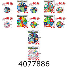 Дартс на липучці в кульку. м*ячики 2шт.6 вида 36см 30.5-35-4см (96) MR1330