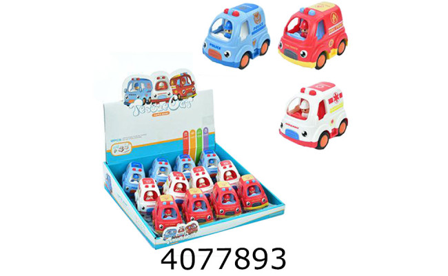 Машина в дисплей-боксі інерц. 3 види 8см/30.5*7*29.5 (12/24) 899-38D