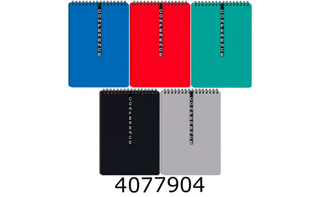 Блокнот на спір. зверху А5 60 арк. пласт. обкл. Графіка Conference Mix (10/320) ВА6360