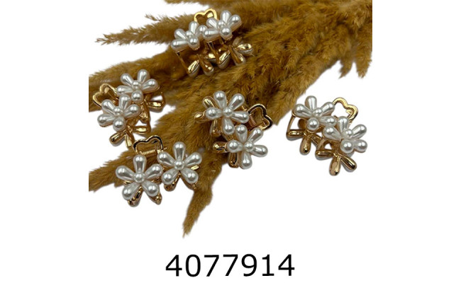 Крабик для волосся 2см 6 шт в кульку перлинка мал. ціна за 6 шт ВВ-3424/1