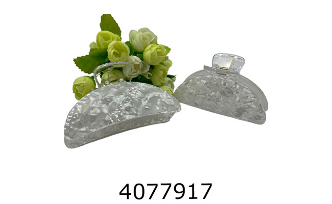 Крабик для волосся 8 см 6шт в кульку дуга перламутр ціна за 6 шт BB3801