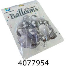Повітряні кульки BonBon срібло 30 кульок 1480 Повітряні кульки BonBon срібло 30 кульок 1480