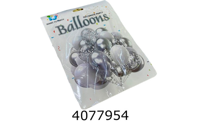 Повітряні кульки BonBon срібло 30 кульок 1480