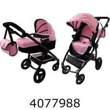 Візочок метал. для ляльки 2в1з сумкою CARRELLO ULTRA 52.5*15*38см (1) 9696+BAG PINK