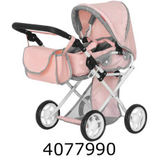 Візочок метал. для ляльки 2в1з сумкою CARRELLO UNICO 45*15*36.5см (1) 9346+BAG PINK