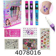 Косметика наліпки тату.стрази 20*30см (12) UKR2406