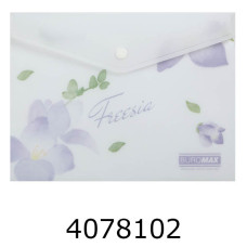 Папка конверт на кнопці A5 Buromax ARABESKI мат. пластик бузковий (12) BM.3919-26