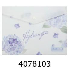 Папка конверт на кнопці A5 Buromax ARABESKI мат. пластик світло синій (12) BM.3919-30