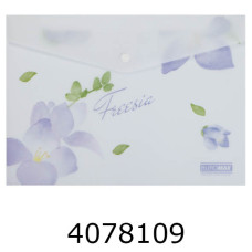 Папка конверт на кнопці A4 Buromax ARABESKI мат. пластик бузковий (12) BM.3943-26