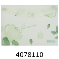 Папка конверт на кнопці A4 Buromax ARABESKI мат. пластик мятний(12) BM.3943-38