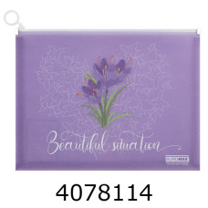 Папка конверт на zip-блискавці А4 Buromax ARABESKI фіолетовий (24) BM.3975-07