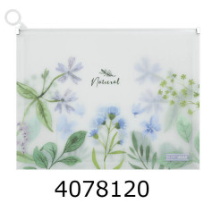 Папка конверт на zip-блискавці А4 Buromax ARABESKI блакитний (24) BM.3975-14