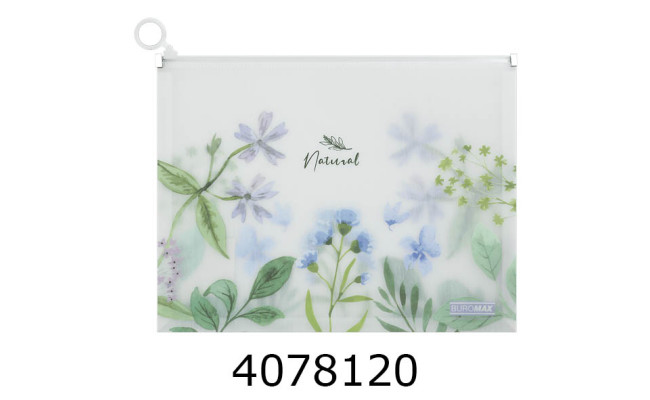 Папка конверт на zip-блискавці А4 Buromax ARABESKI блакитний (24) BM.3975-14